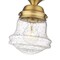 Z-Lite Vaughn 1 Light Flush Mount, Heritage Brass And Clear Seedy 736F1-HBR - alternate 3